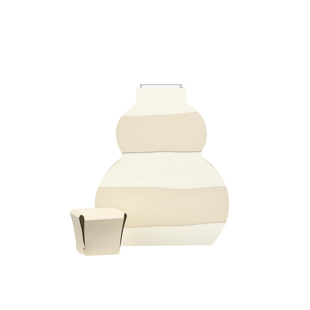 Leder-Dekorationsobjekt VASE OTTO GRAPHIC von Gianpaolo Venier für ADJ STYLE