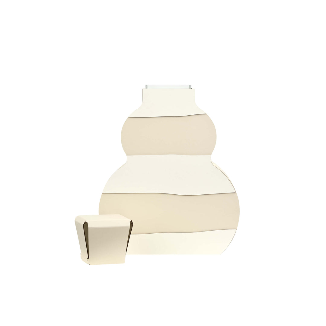 Leder-Dekorationsobjekt VASE OTTO GRAPHIC von Gianpaolo Venier für ADJ STYLE