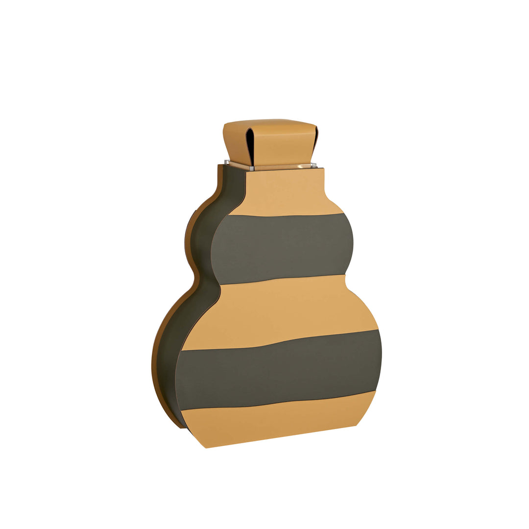 Leder-Dekorationsobjekt VASE OTTO GRAPHIC von Gianpaolo Venier für ADJ STYLE