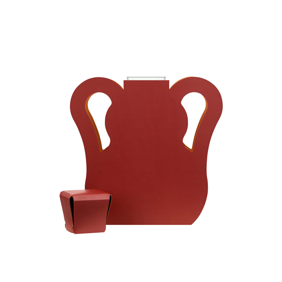 Objet décoratif en cuir VASE OTTO par Gianpaolo Venier pour ADJ STYLE