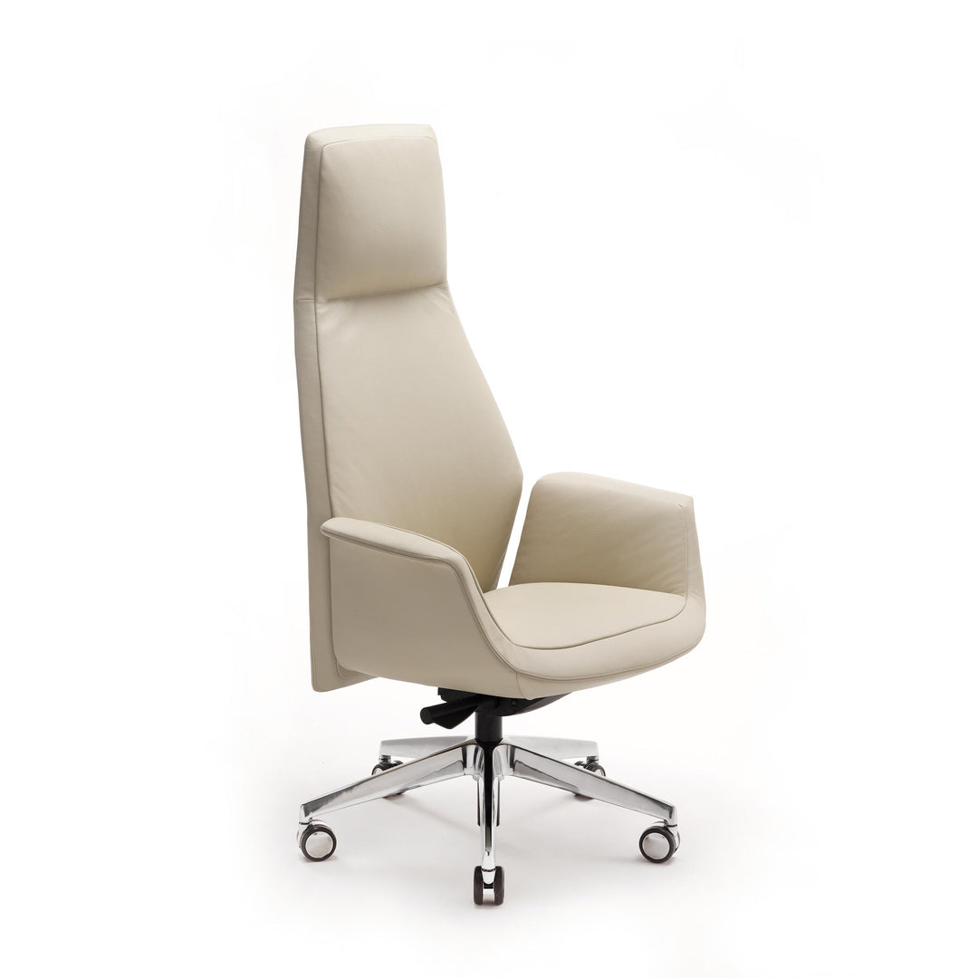 High Back Swivel Chair with Wheels DOWNTOWN PRESIDENT by Jean-Marie Massaud for Poltrona Frau 13