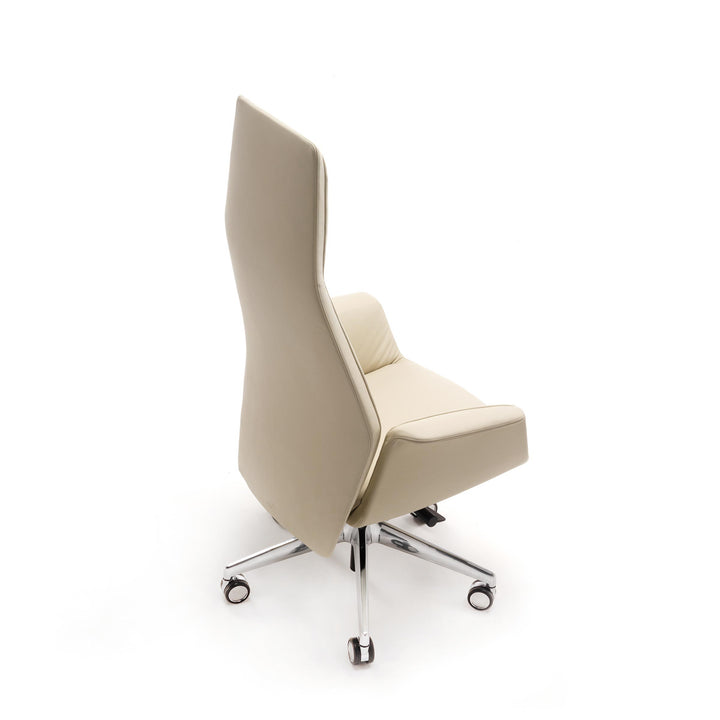 High Back Swivel Chair with Wheels DOWNTOWN PRESIDENT by Jean-Marie Massaud for Poltrona Frau 15