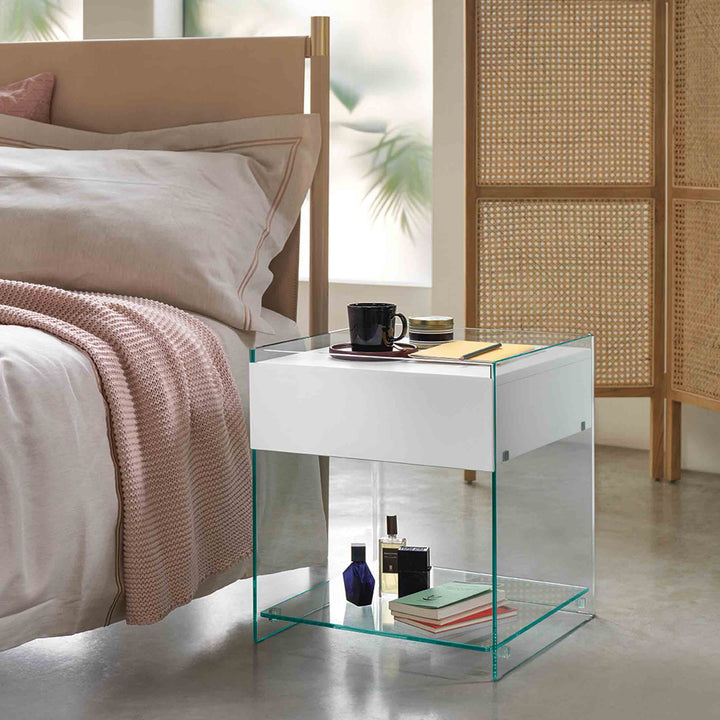 Glass Bedside Table DINO by FIAM 0118