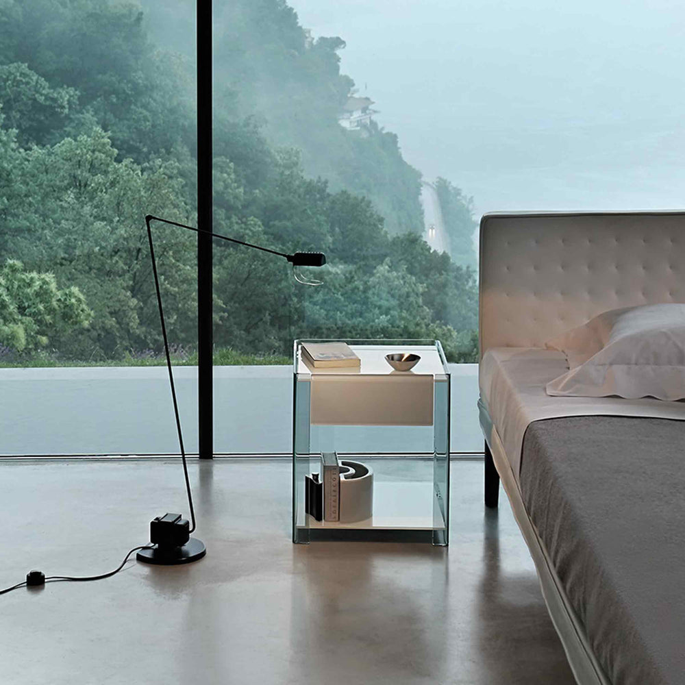 Glass Bedside Table MILO by Ilaria Marelli for FIAM 0133