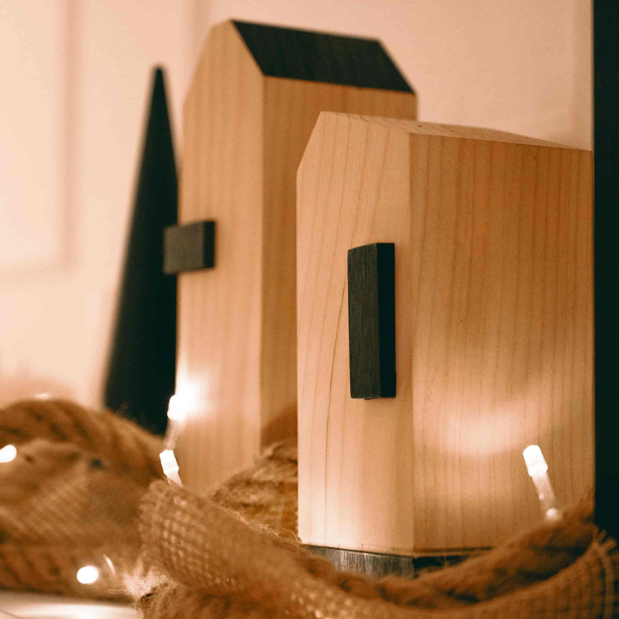 Cedar Wood Decorative Object CITIES ROTTERDAM by Authentic Design