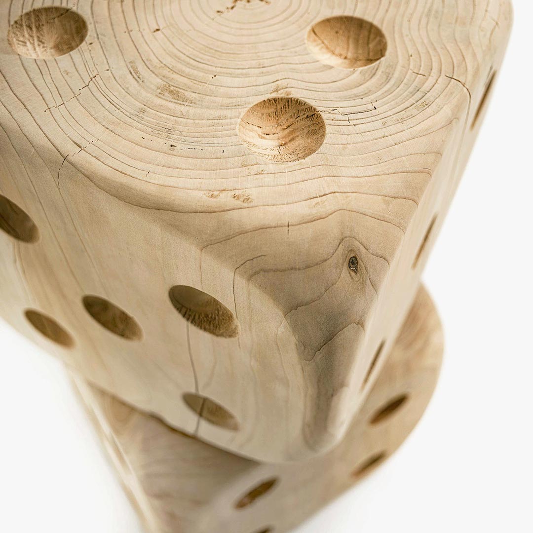 Wood Pouf DADONE by Andrea Castrignano for Riva 1920 02