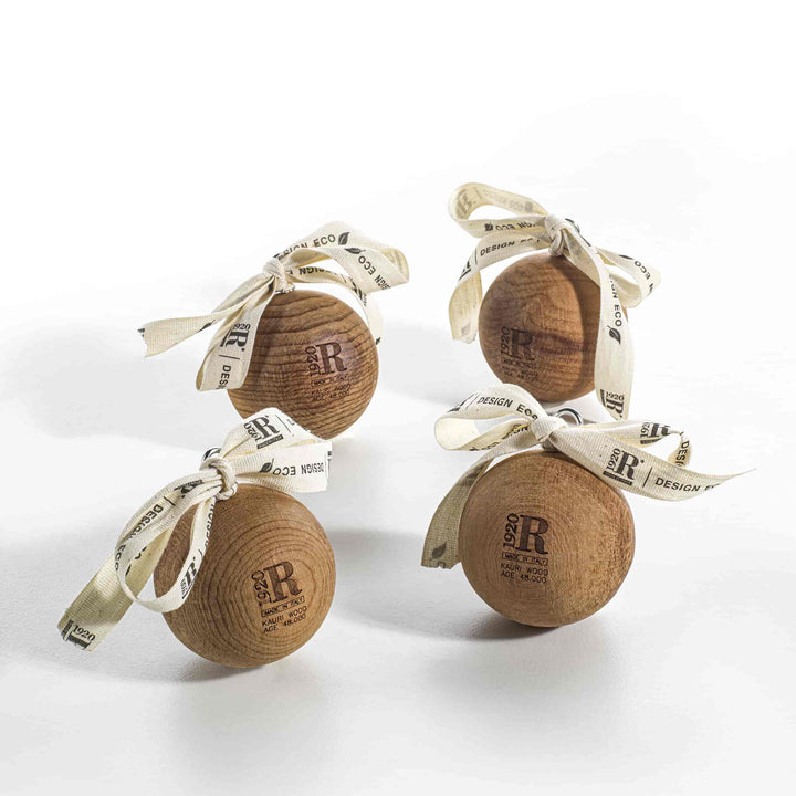 Kauri Wooden balls with ribbons