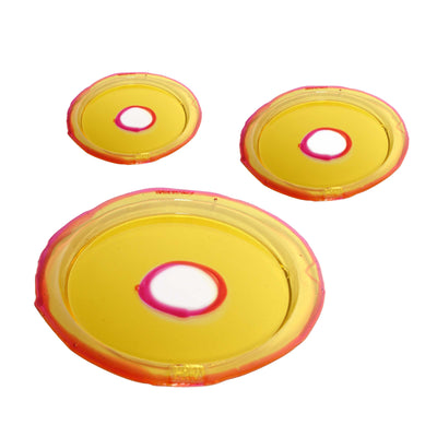 Resin Round Tray TRY-TRAY Yellow by Gaetano Pesce for Fish Design 01