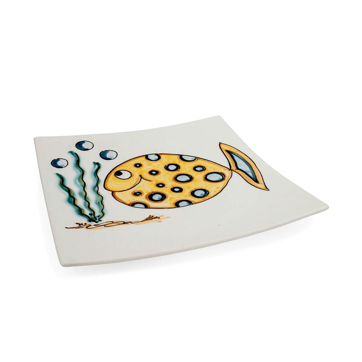 Square Ceramic Plate PALLA by Improntabarre 01