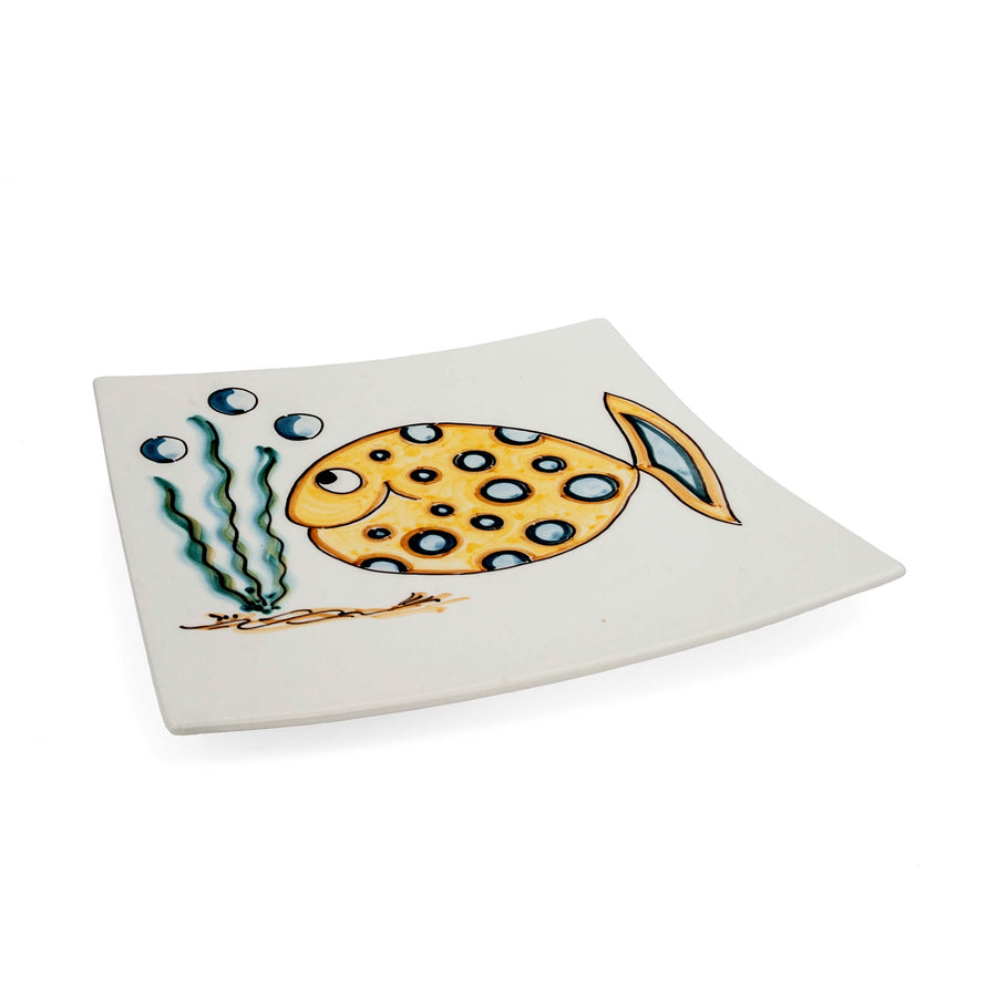 Square Ceramic Plate PALLA by Improntabarre 01