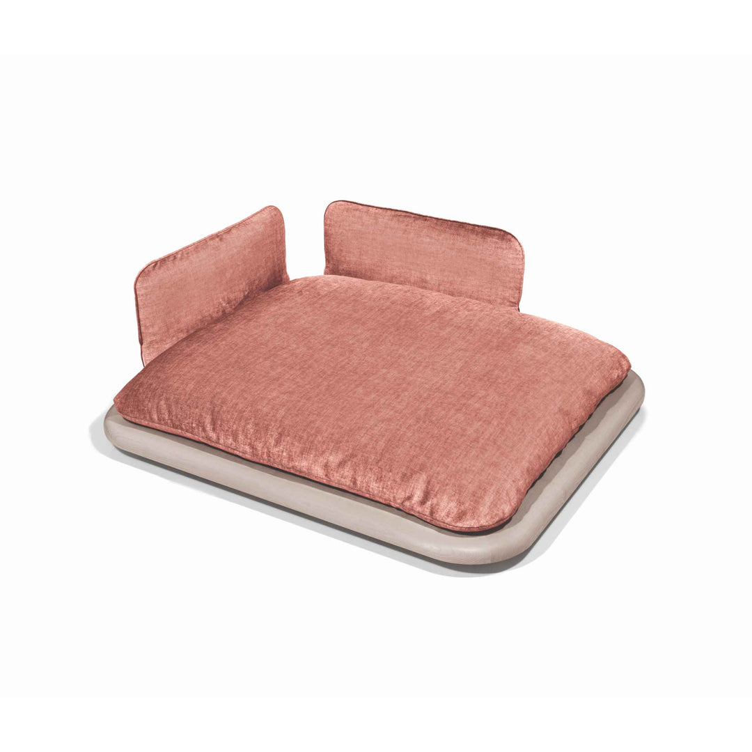 Antique pink Nuvola Plus designer pet bed by Valeria Pompa for Labilla, luxury dog bed