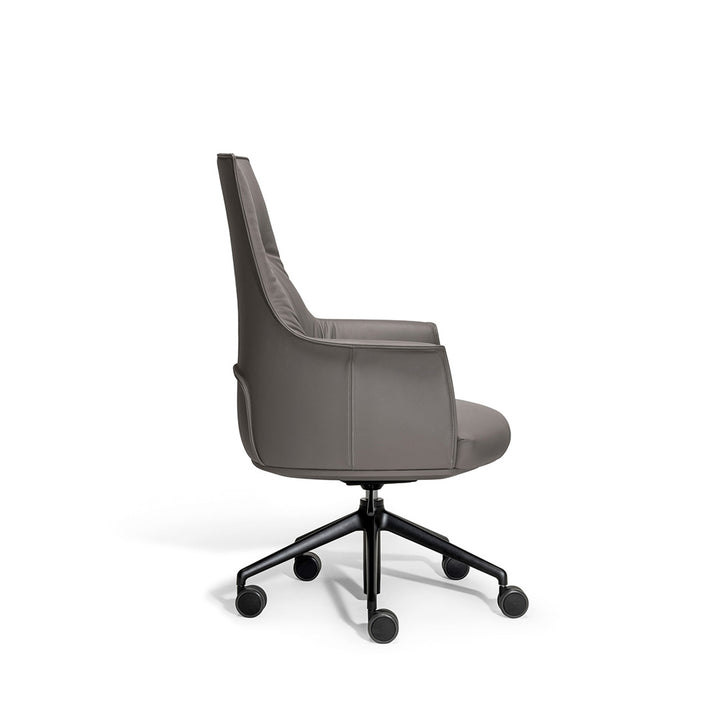 Leather Office Chair with Wheels ARCHIBALD TASK by Jean-Marie Massaud for Poltrona Frau 3