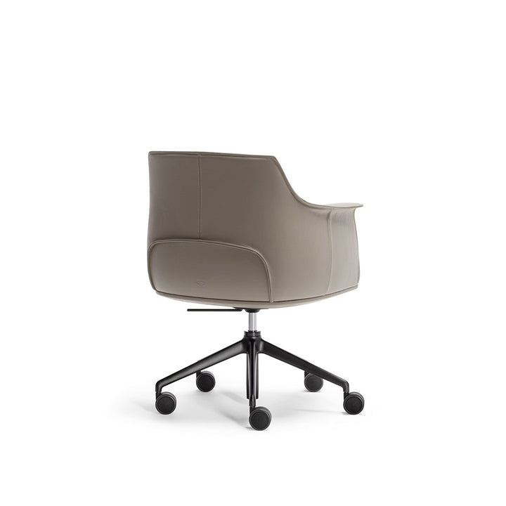 Leather Office Chair with Wheels ARCHIBALD TASK by Jean-Marie Massaud for Poltrona Frau 9