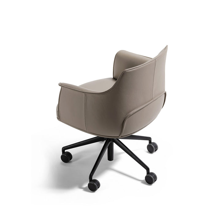 Leather Office Chair with Wheels ARCHIBALD TASK by Jean-Marie Massaud for Poltrona Frau 10