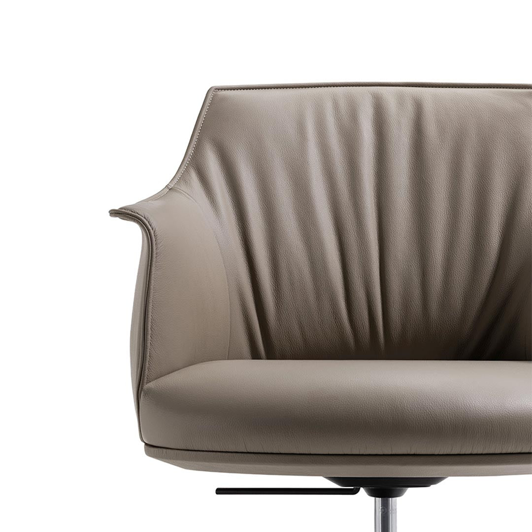 Leather Office Chair with Wheels ARCHIBALD TASK by Jean-Marie Massaud for Poltrona Frau 11