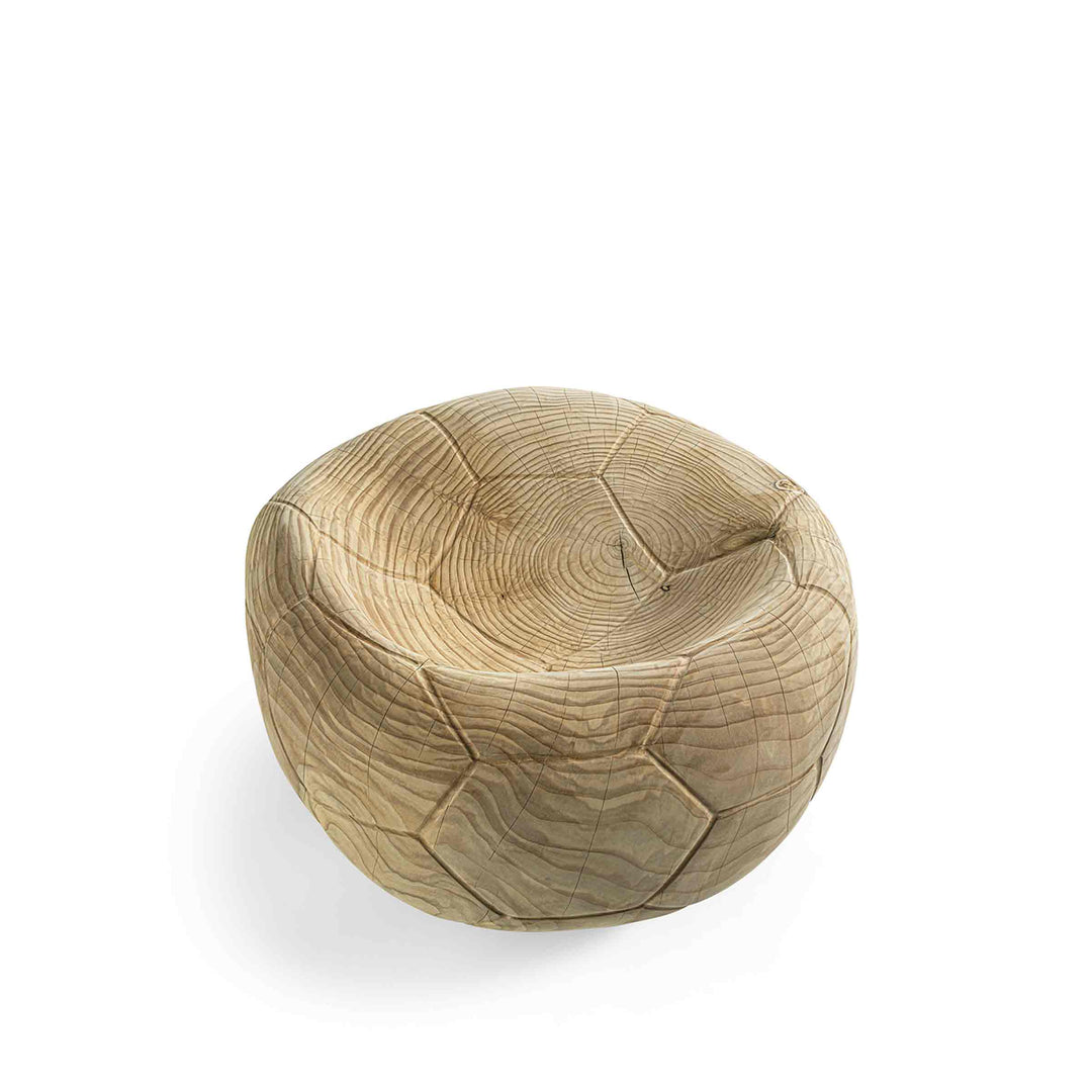 Swivel Armchair in Cedar Wood FOOTBALL by Guto Biazzetto for Riva 1920