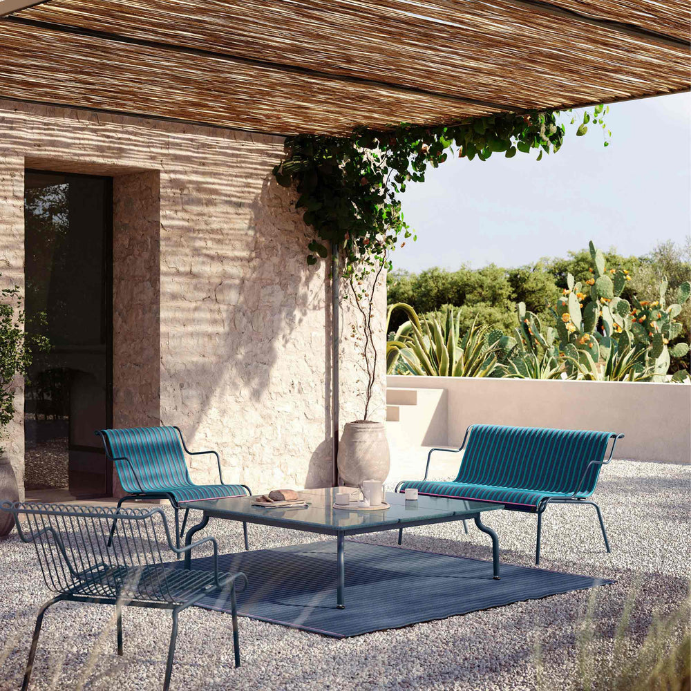 Dark blue outdoor metal low armrchair South by Konstantin Grcic for Magis 2