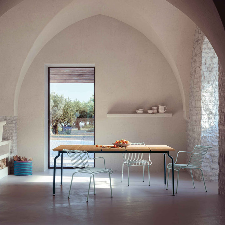 Light blue outdoor armrest chair South by Konstantin Grcic for Magis 4