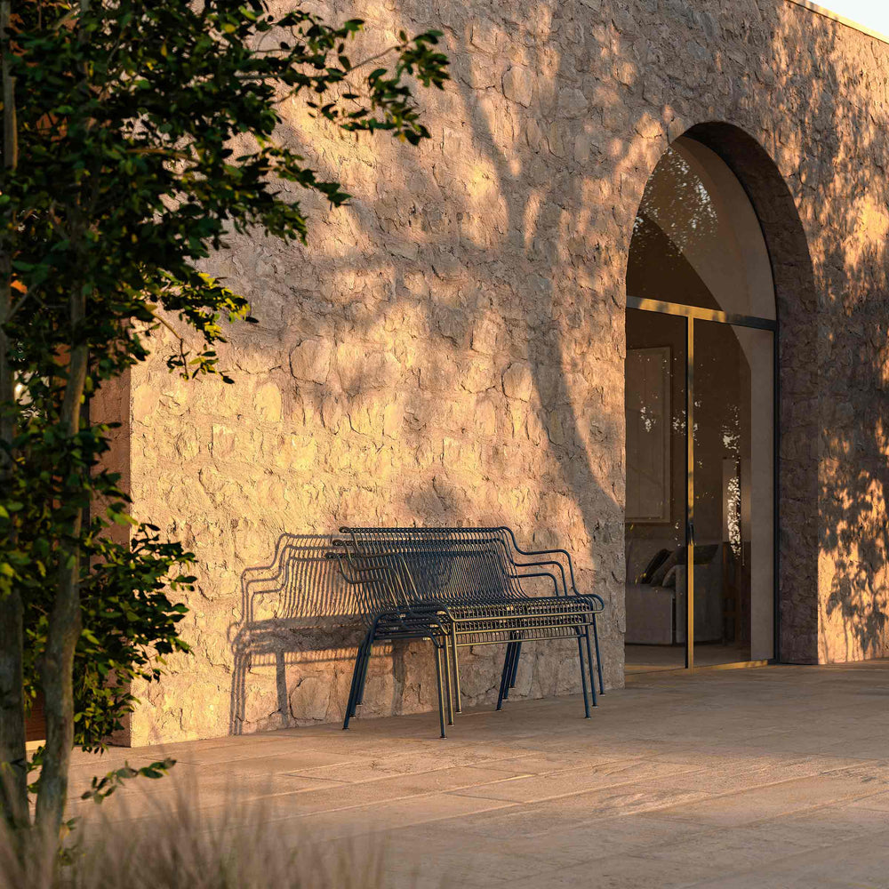 Dark blue Outdoor metal bench South by Konstantin Grcic for Magis 2
