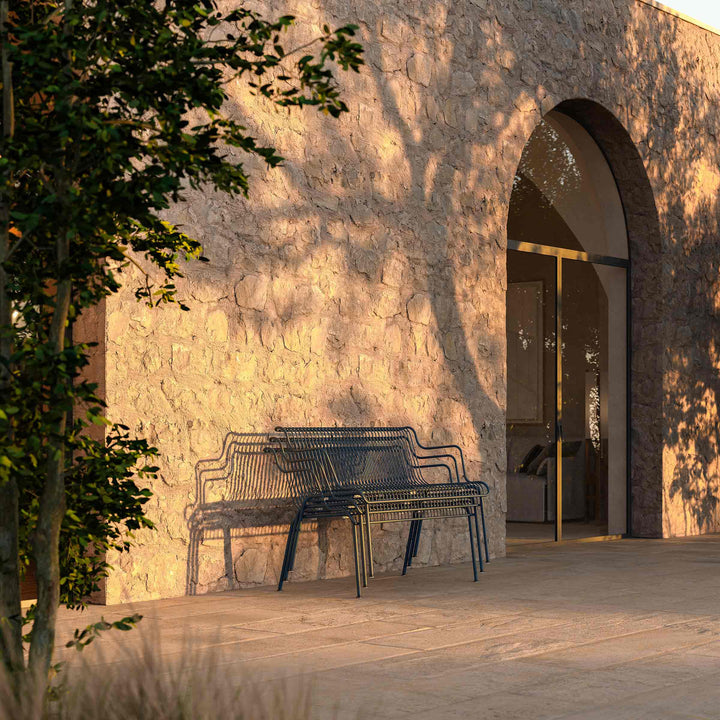 Dark blue Outdoor metal bench South by Konstantin Grcic for Magis 2