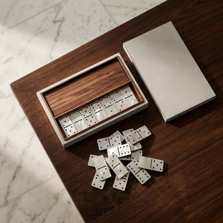 Wood Board Game DOMINOES by Pinetti