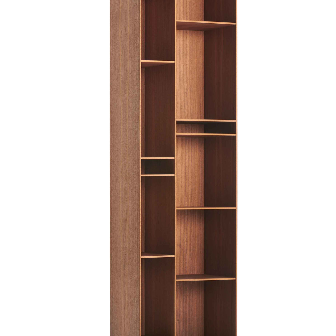 Natural wood Random 2c bookcase by Eva Paster and Michael Geldmacher for MDF Italia.