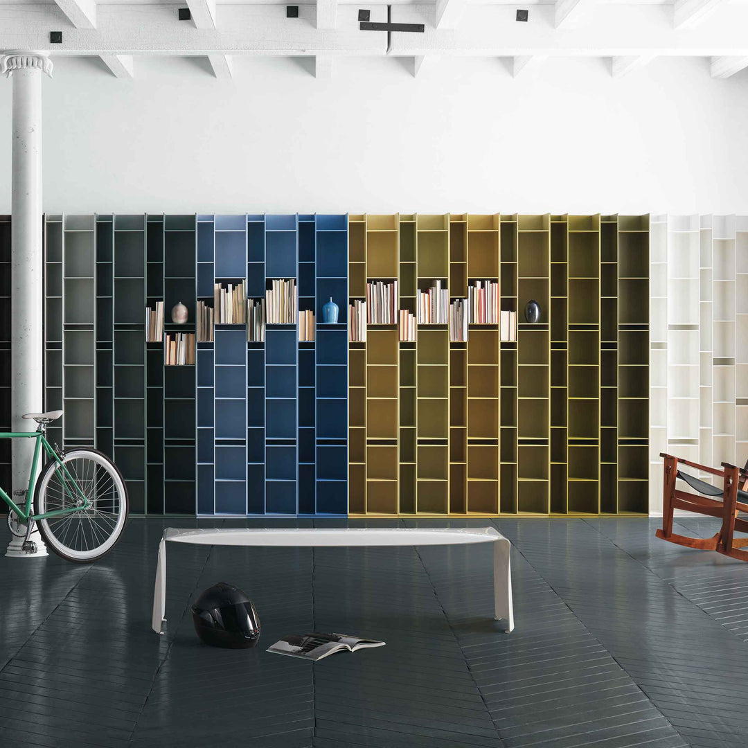 Random bookcase by Eva Paster and Michael Geldmacher for MDF Italia.