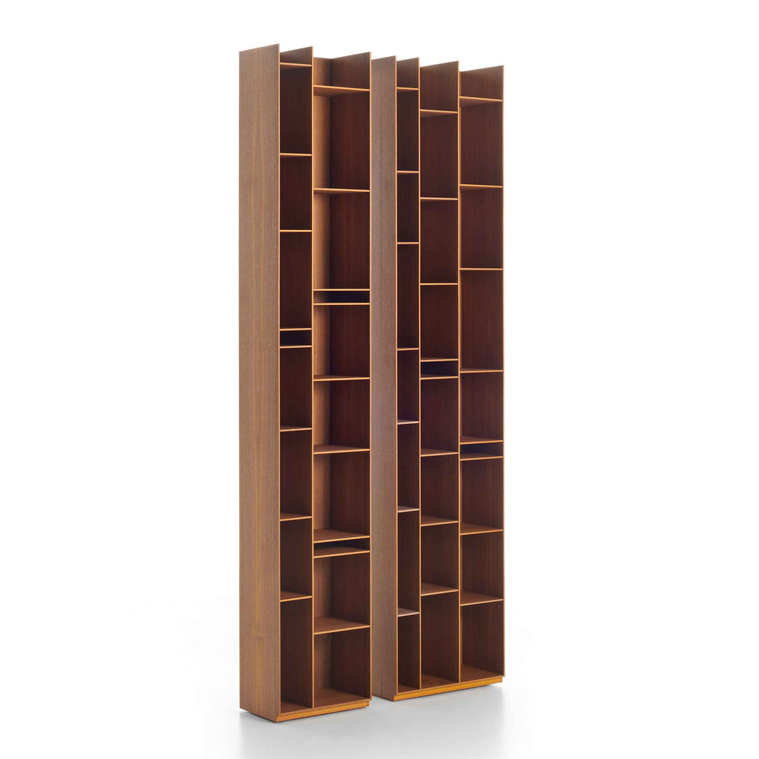 Natural wood Random bookcase by Eva Paster and Michael Geldmacher for MDF Italia.