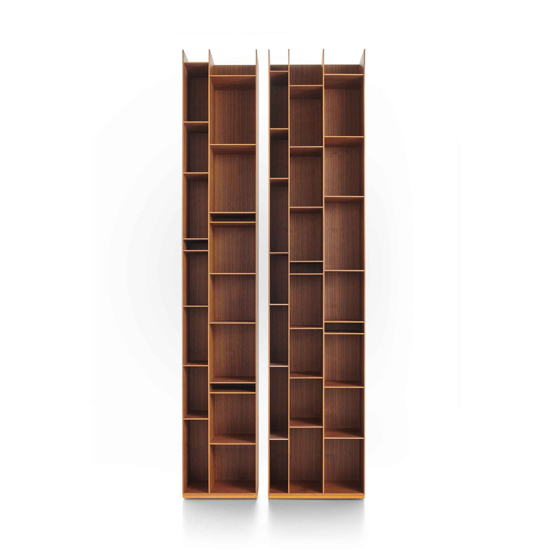 Natural wood Random bookcase by Eva Paster and Michael Geldmacher for MDF Italia.
