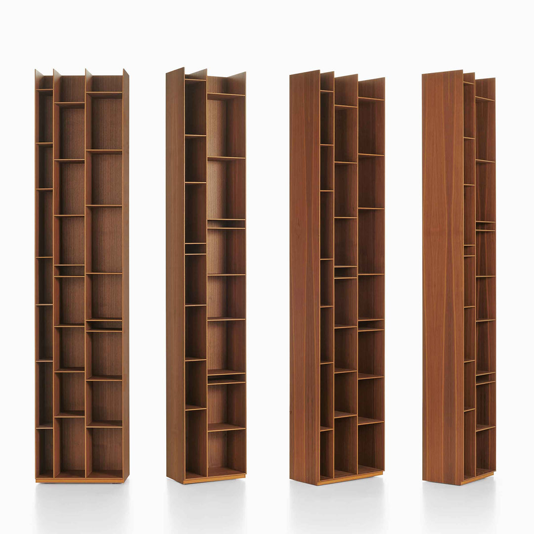 Natural wood Random bookcase by Eva Paster and Michael Geldmacher for MDF Italia.