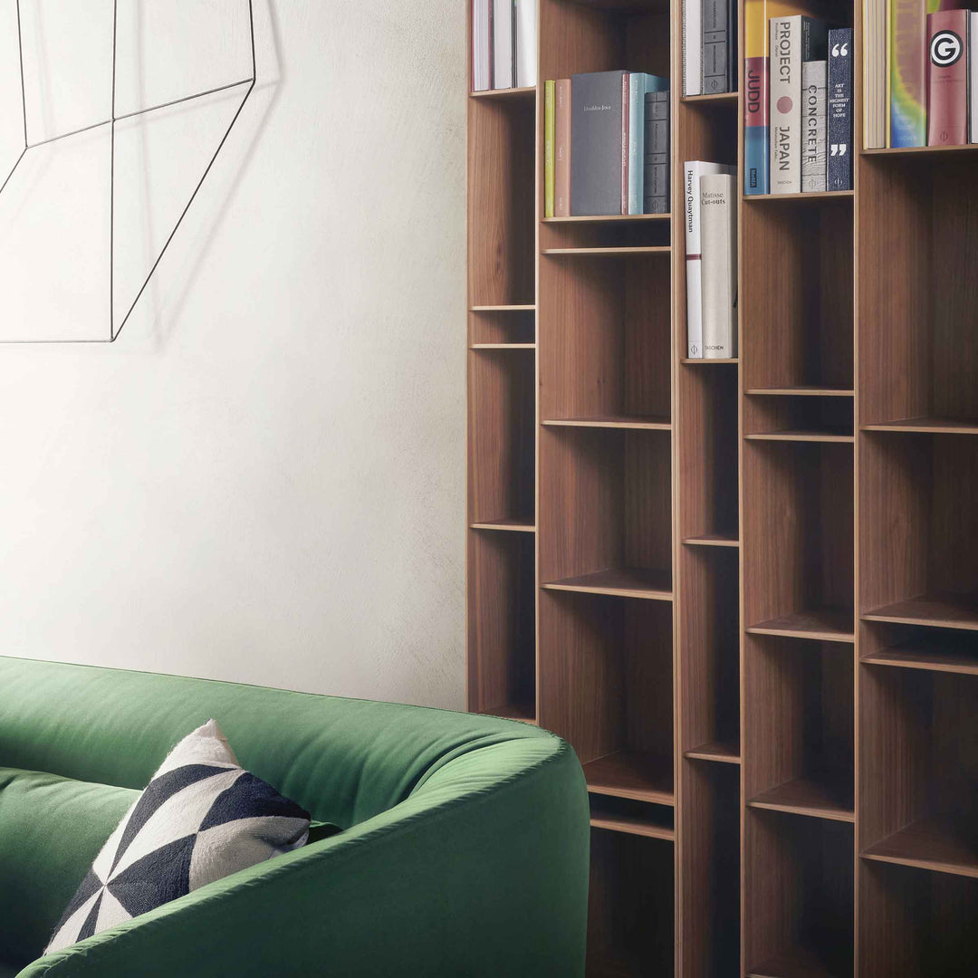 Natural wood Random bookcase by Eva Paster and Michael Geldmacher for MDF Italia.