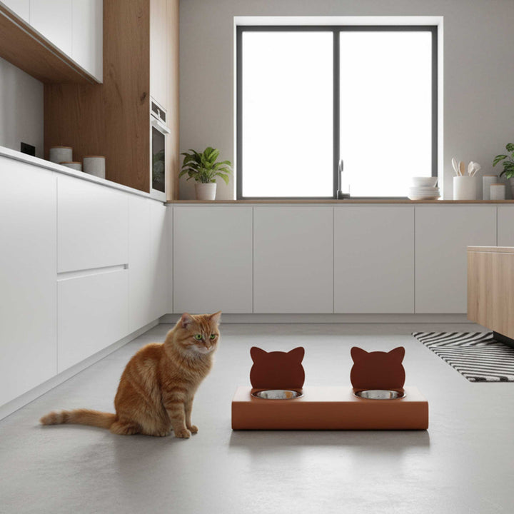 Leather Bowl Holder by Ekaterina Borovkova for ADJ Style, modern designer leather accessory