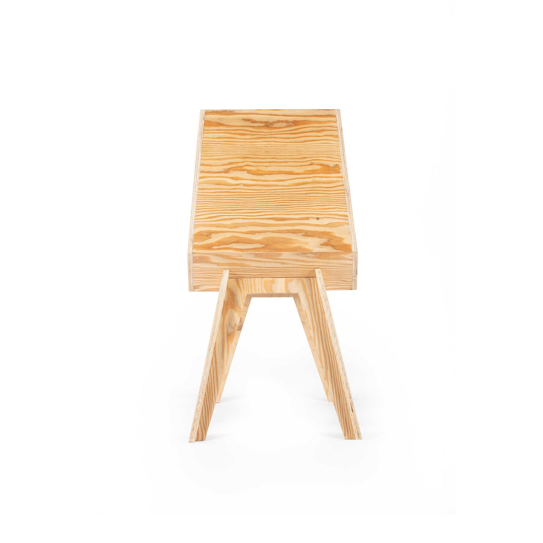 Cardillo Red chair by Jules Regis, phenolic CLT structure with red fabric upholstery, contemporary designer seating.