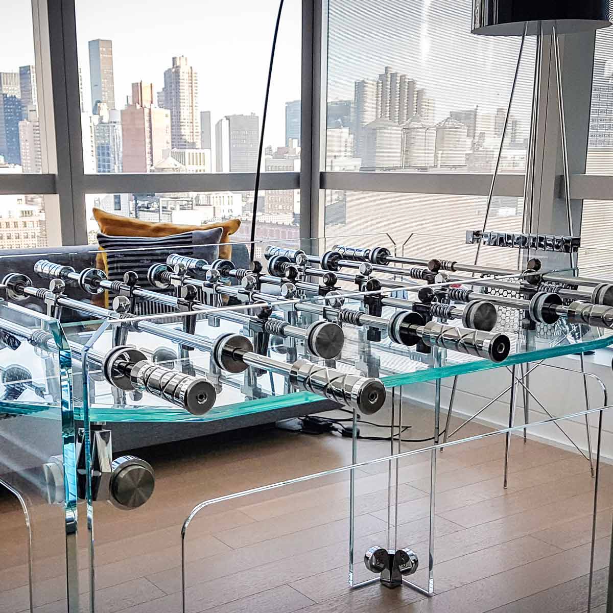 Glass Table Football Glass Foosball Table CRISTALLINO by Adriano Design for Teckell. Shop on ...