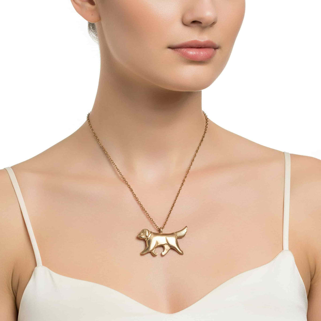 Collier en bronze GOLDEN RETRIEVER par Camilla Carli