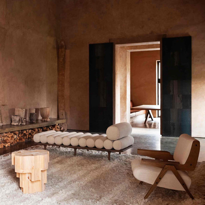 Chaise longue FIVE TO NINE met hoofdsteun door Studio Pepe voor Tacchini