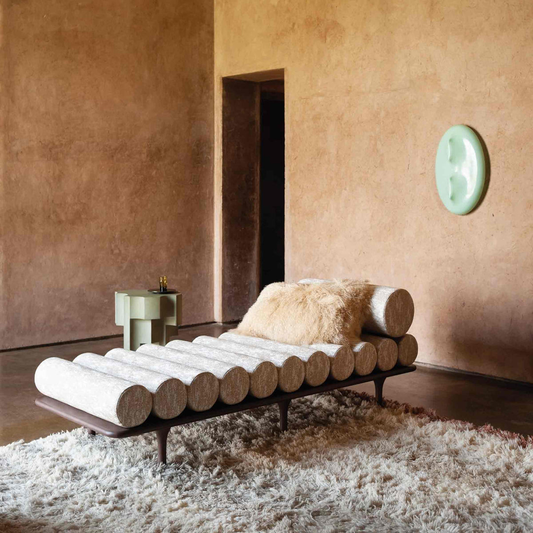 Chaise longue FIVE TO NINE met hoofdsteun door Studio Pepe voor Tacchini