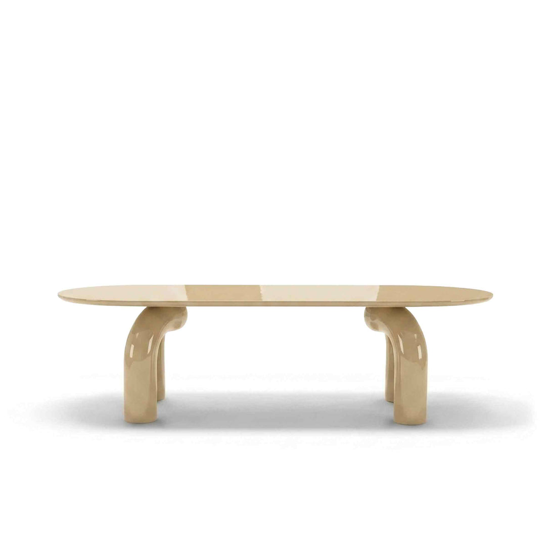 Wood Oval Dining Table ELEPHANTE by Marcantonio for Mogg