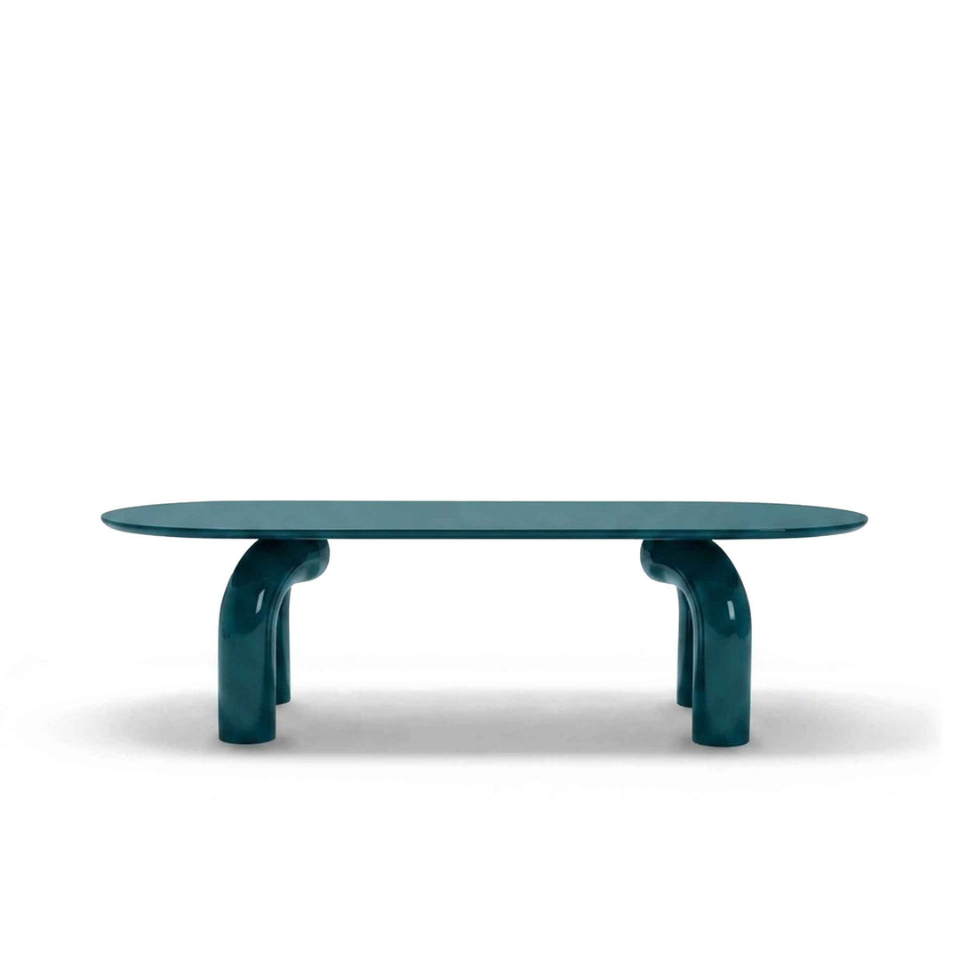 Wood Oval Dining Table ELEPHANTE by Marcantonio for Mogg