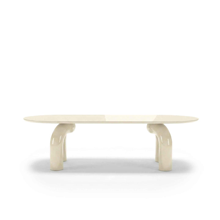 Wood Oval Dining Table ELEPHANTE by Marcantonio for Mogg