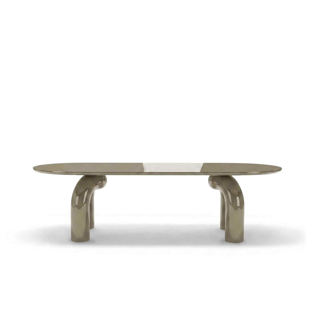 Wood Oval Dining Table ELEPHANTE by Marcantonio for Mogg
