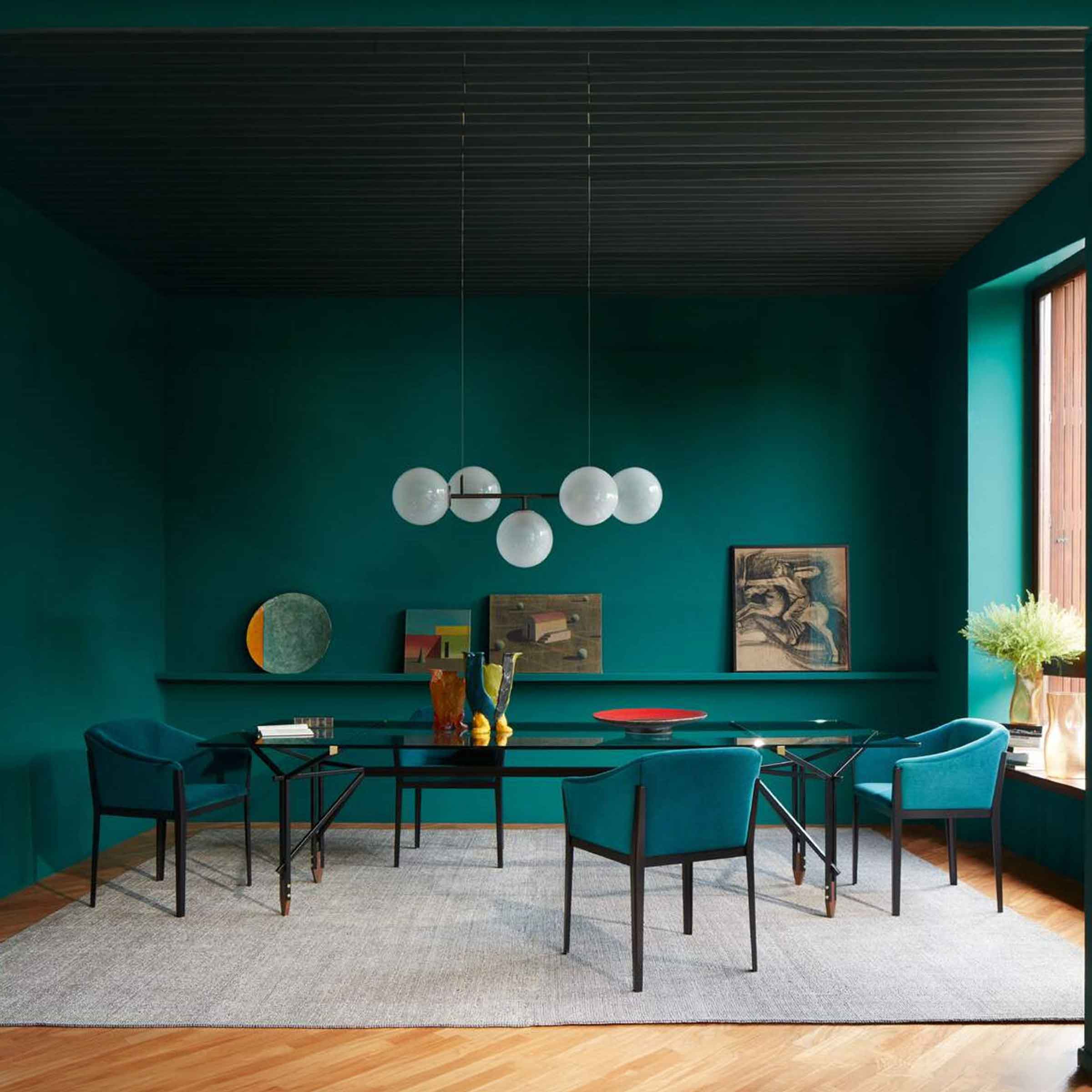 Glass and Metal Dining Table OLIMPINO by Ico Parisi for Cassina