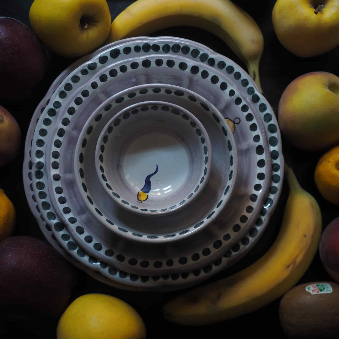 Piatto da zuppa in ceramica VIETRI - FORTUNA di Germana Scapellato per Wtfb