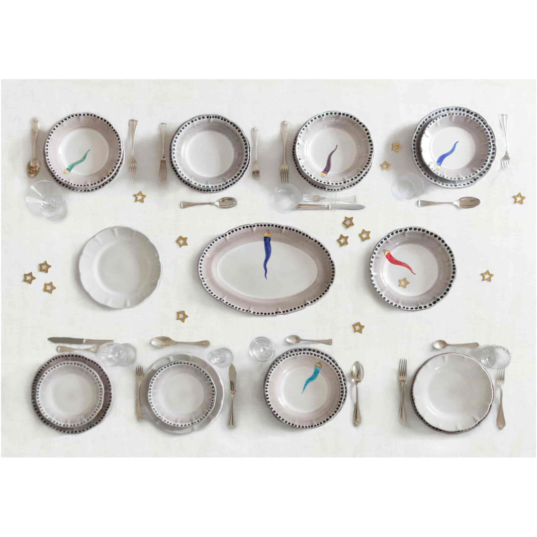 Ceramic Round Serving Plate VIETRI - FORTUNA by Germana Scapellato for Wtfb