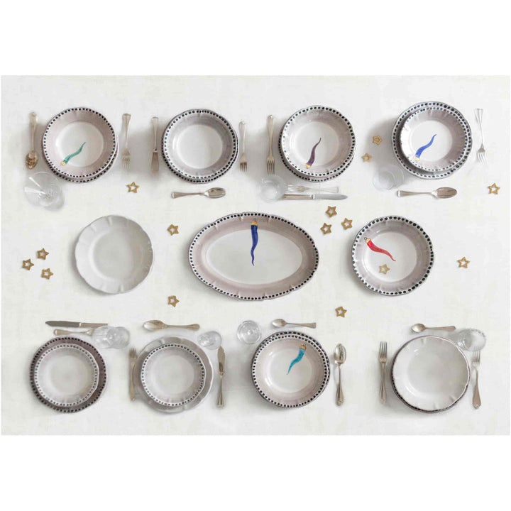 Ceramic Round Serving Plate VIETRI - FORTUNA by Germana Scapellato for Wtfb