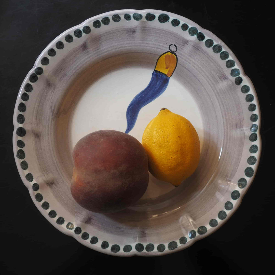 Assiette à fruits en céramique VIETRI - FORTUNA par Germana Scapellato pour Wtfb