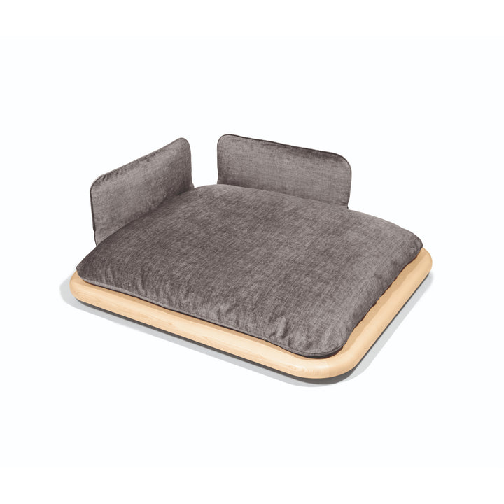 Grey Nuvola Plus designer pet bed by Valeria Pompa for Labilla, luxury dog bed