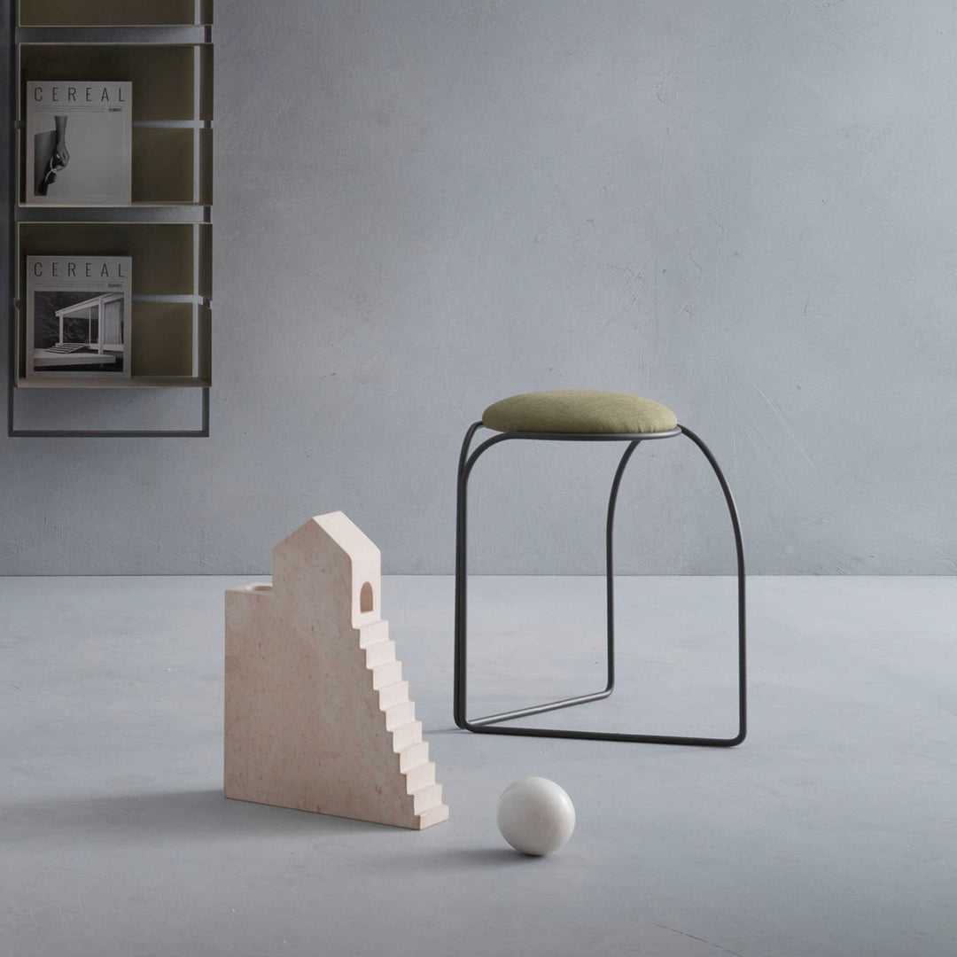 Upholstered Low Stool FLOW LOW by Enrico Girotti for LapiegaWD