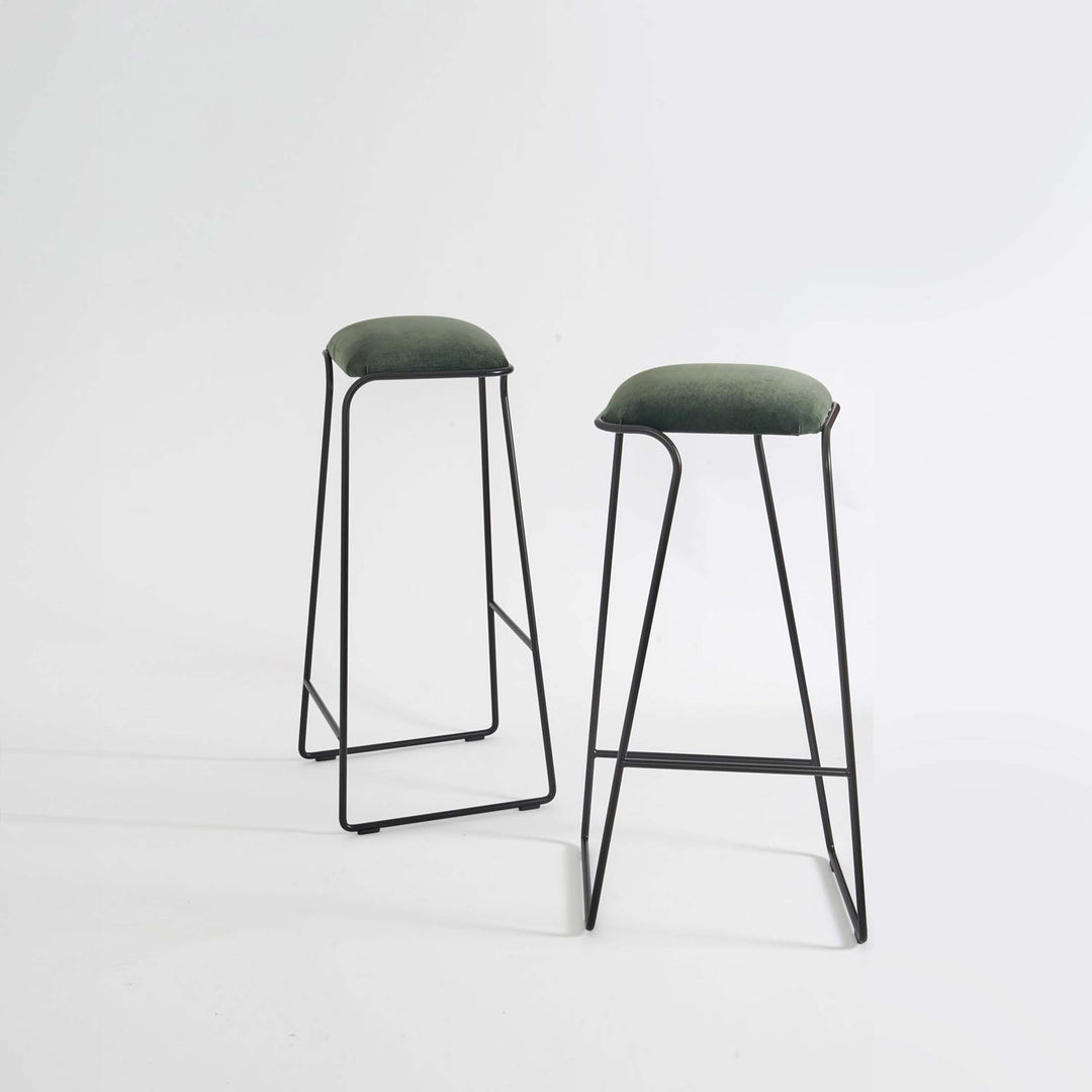 Steel Upholstered Stool SEEMS by Enrico Girotti for LapiegaWD