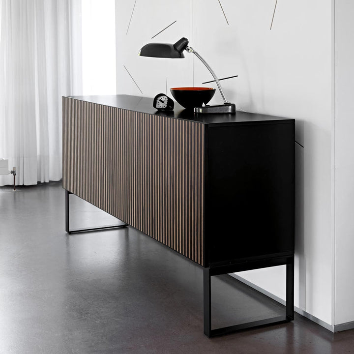 Matt Lacquered and Walnut Wood Sideboard LEON DECOR H 66 by Sth for Horm